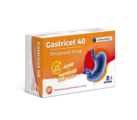 GASTRICET 40 MG CAJA X 30 CAPSULAS