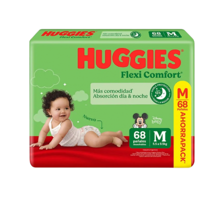 HUGGIES PAÑAL ACTSEC M HICT X68 UNID PY FROZEN