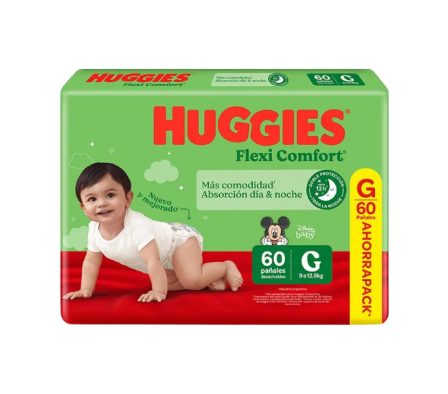 HUGGIES PAÑAL ACTSEC G HICT X60 UNID FROZEN