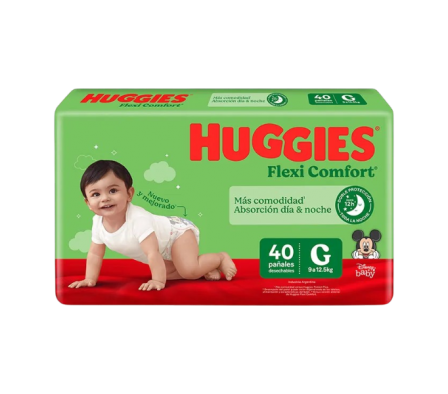 HUGGIES PAÑAL FLEX COMFORT G JUMBO X 36 UNID