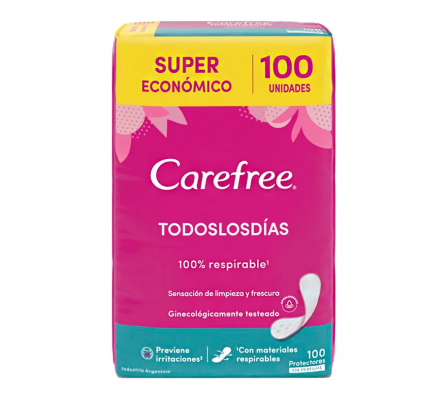 CAREFREE PROT BRISA S/PERF 100 UNID