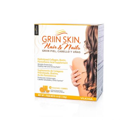 GRIIN SKIN HAIR Y NAILS POL. SOL. X 14 SOBRES X 10G