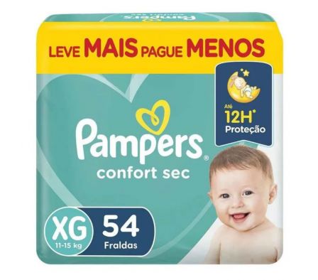 PAMPERS PAÑAL CONFORT SEC XG DE 54UNI X2IT