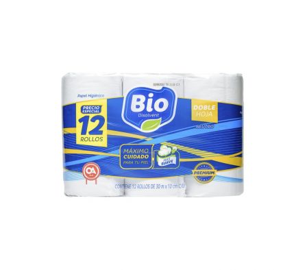BIO PH DOBLE HOJA NEUTRO X 12UN