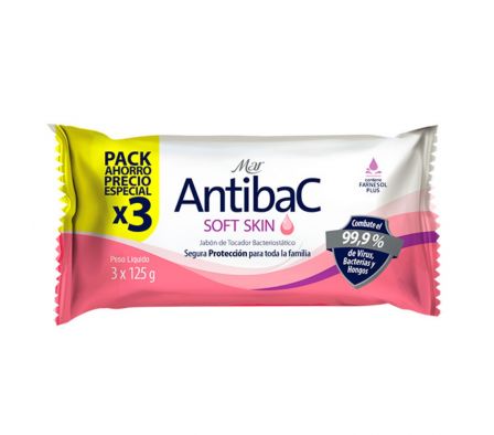 MAR ANTIBAC SOLF SKIN 3X125GR PACK