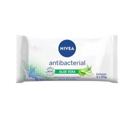 NIVEA JABON ANTIBCTERIAL ALOE VERA PACK 3X125GR