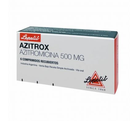 AZITROX 500 MG CAJA X 6 COMP