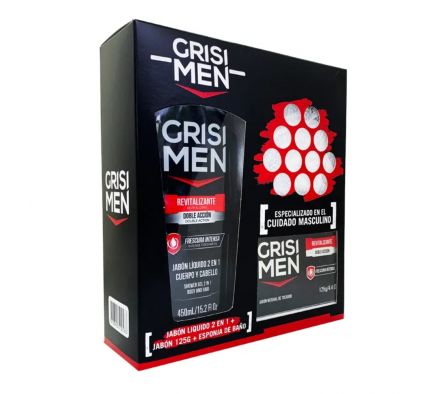 GRISI MEN (GEL+JABON+ESPONJA) KIT