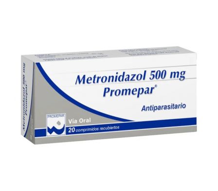 METRONIDAZOL 500 MG PROMEPAR CAJA X 20 COMPRIMIDOS