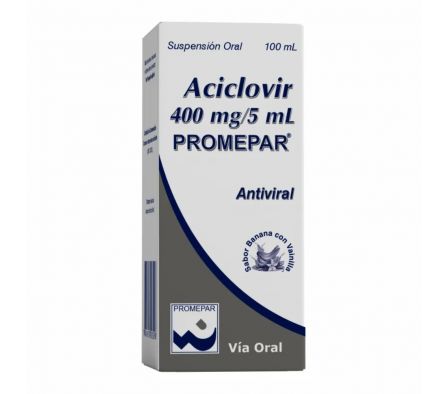 ACICLOVIR 400 MG PROMEPAR FRASCO X 100 ML