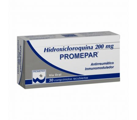 HIDROXICLOROQUINA 200 MG PROMEPAR CAJA X 30 COMPRIMIDOS
