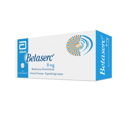 BETASERC 8 MG CAJA X 50 COMPRIMIDOS
