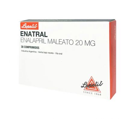 ENATRAL 20 MG CAJA X 30 COMPRIMIDOS