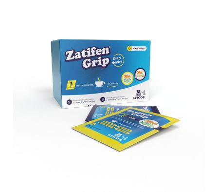 ZATIFEN GRIP TE CALENTE DIA/NOCHE CAJA X 12 SOBRES