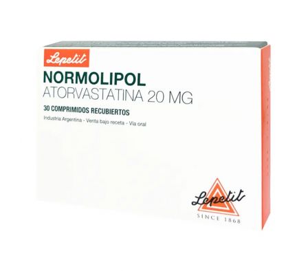 NORMOLIPOL 20 MG CAJA X 30 COMPRIMIDOS