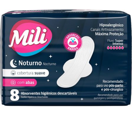 MILI TOALLAS NOCTURNO TOALLITA FEM