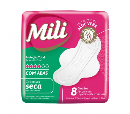 MILI TOALLAS FEMENINAS X 8 UNIDAD