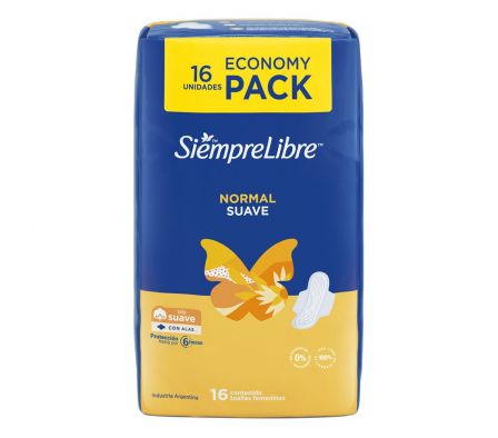 SIEMPRE LIBRE NORMAL CON ALAS X 16 UNI.