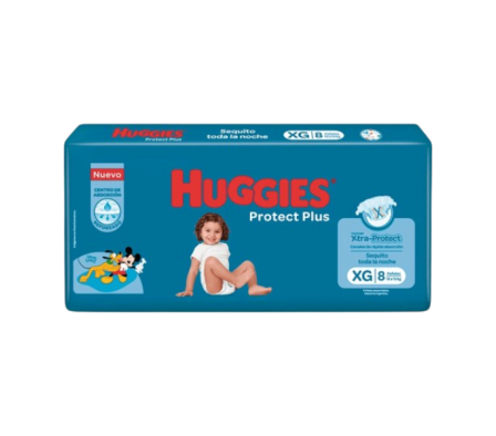 HUGGIES PROTEC PLUS XG 8 UNID
