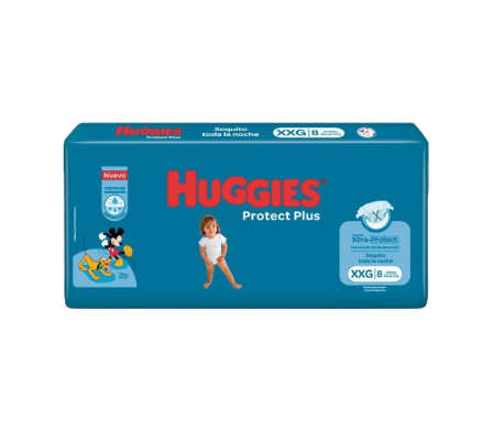HUGGIES PROTEC PLUS XXG 8 UNID