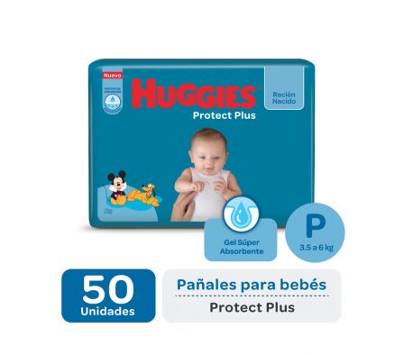 HUGGIES PANAL PROTEC PLUS P AHORRO X 50