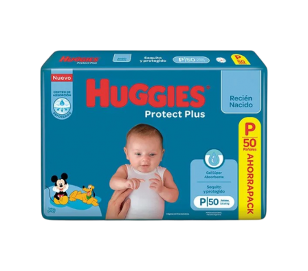 HUGGIES PANAL PROTEC PLUS P AHORRO X 50