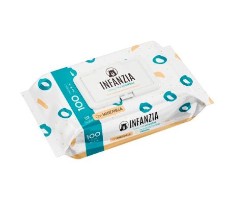 INFANZIA    TOALLITAS BABY MANZANILLA C/TAPA  X 100 U I