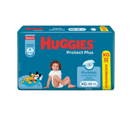 HUGGIES PROTECT PLUS XG AHORRO X 52 UNID