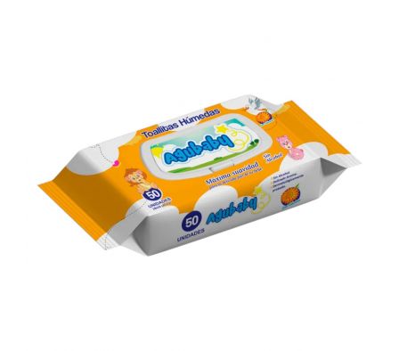 AGUBABY TOALLITA HUMEDA CALENDULA 50 UNIDADES