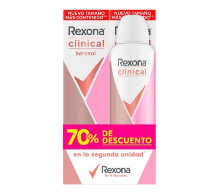 REXONA CLI W AER 150 ML PACK 2DO DCTO