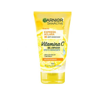 GARNIER SKINACTIVE EXPRESS ACLARA VIT. C GEL LIMPIADOR FACIAL HIDRA 150 ML.