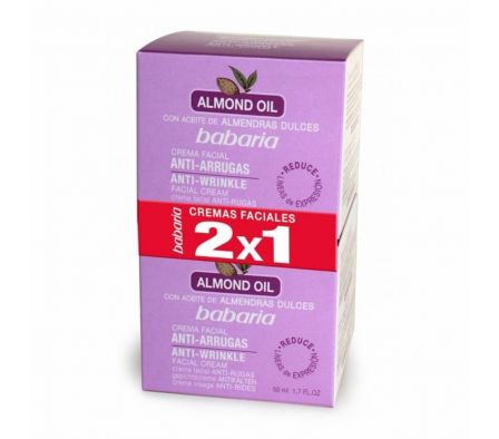 BABARIA CREMA FACIAL ANTI ARRUGAS ALMENDRAS DULCES 2X1