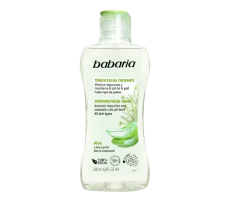 BABARIA TONICO FACIAL CALMANTE ALOE Y MANZANILLA