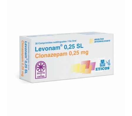 LEVONAM 0,25 MG SL CAJA X 30 COMPRIMIDOS