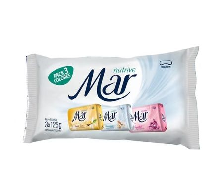 MAR JABON NUTRIVE JABON PACK 3 SURTIDO