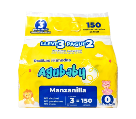 AGUBABY PACK TOALL. MANZANILLA