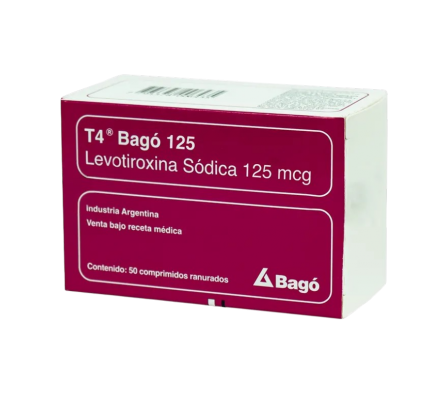 T4 125 MG BAGO X 50 COMPRIMIDOS