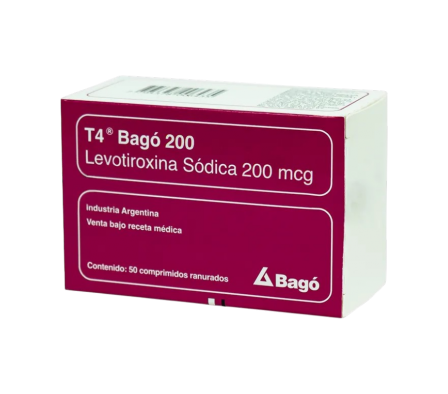 T4 200 MG BAGO X 50 COMPRIMIDOS
