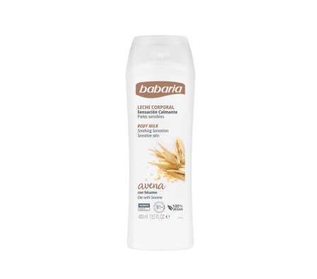 BABARIA LECHE CORPORAL PIEL SENCIBLE CON AVENA 400 ML