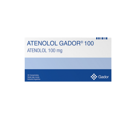 ATENOLOL GADOR 100 MG. CAJA X 30 COMP.
