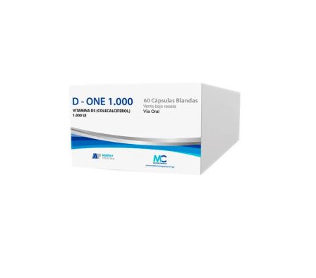 D ONE 1.000 UI VITAMINA D3  CAJA X 60  CAPS (COLECALCIFEROL)