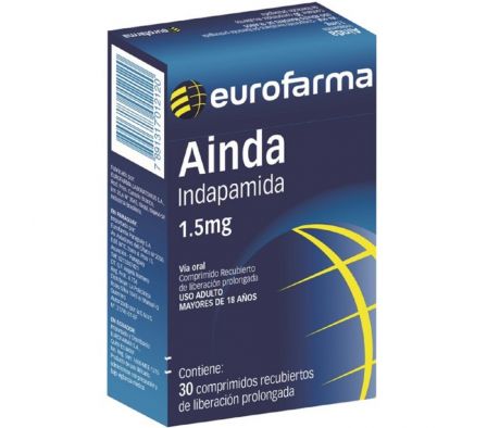AINDA INDAMAPIDA 1.5 MG CAJA X 30 COMPRIMIDOS