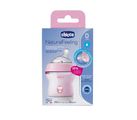 CHICCO BIBERON  NATURAL FEELING OM+150 ROSA