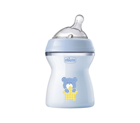 CHICCO BIBERON  NATURAL FEELING 2M+250ML AZUL
