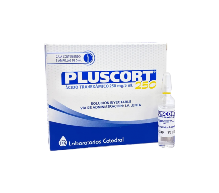 PLUSCORT 250 MG CAJA X 5 AMPOLLAS 5 ML