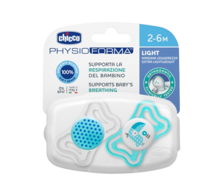 CHICCO CHUPETE  LIGHT  AZUL