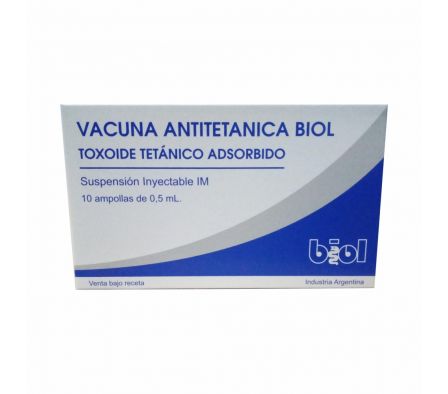 VACUNA ANTITETANICA BIOL POR UNIDAD