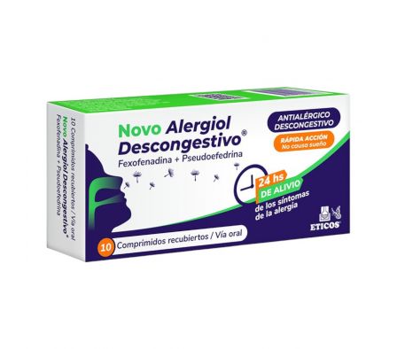 NOVO ALERGIOL DESCONGESTIVO  CAJA X 10 COMPRIMIDOS RECUBIERTOS