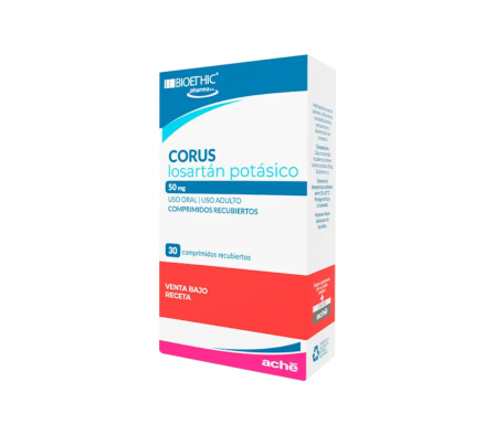CORUS 50 MG CAJA X 30 COMP BIOETHIC