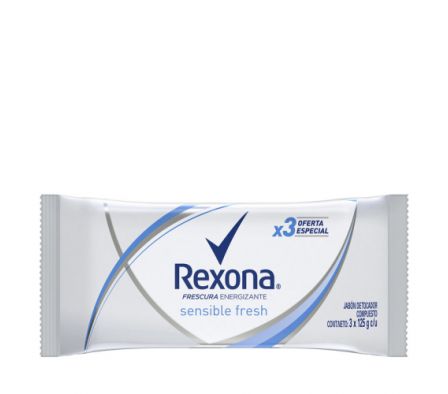 REXONA JABON SENSIBLE 120 GRL